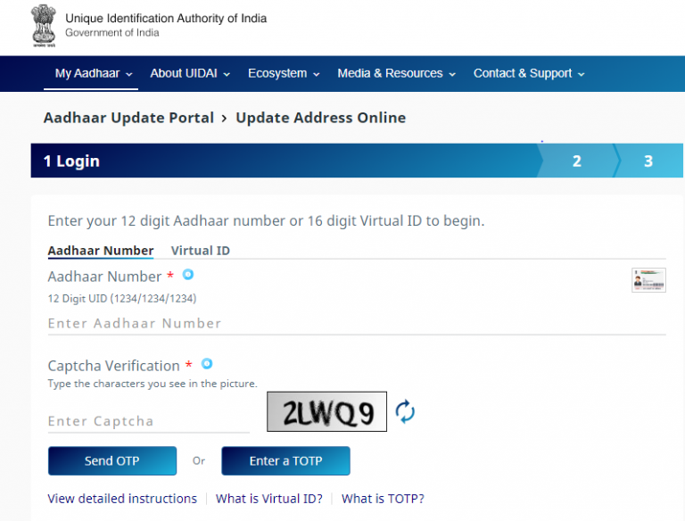 Aadhar Self Service Update Portal [aadhar ]