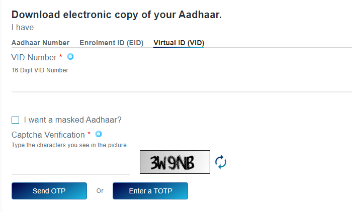 Aadhaar Card Download by Name
